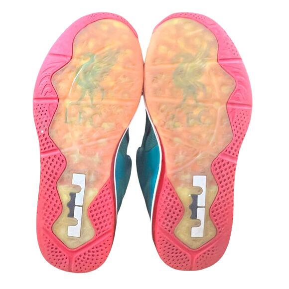 Nike LeBron 9 Low Liverpool Teal/Red Basketball Shoes Size 8 - Picture 4 of 13